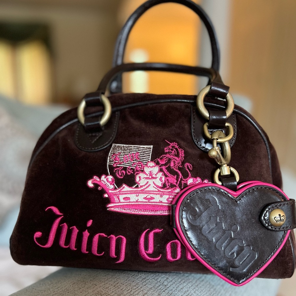 Vintage Brown Velour Juicy Couture Handbag